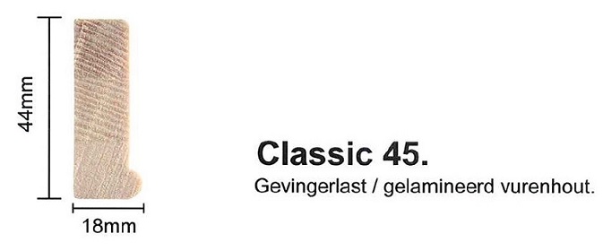 classic-45-doorsnede-spielat-gevingerlast-gelamine